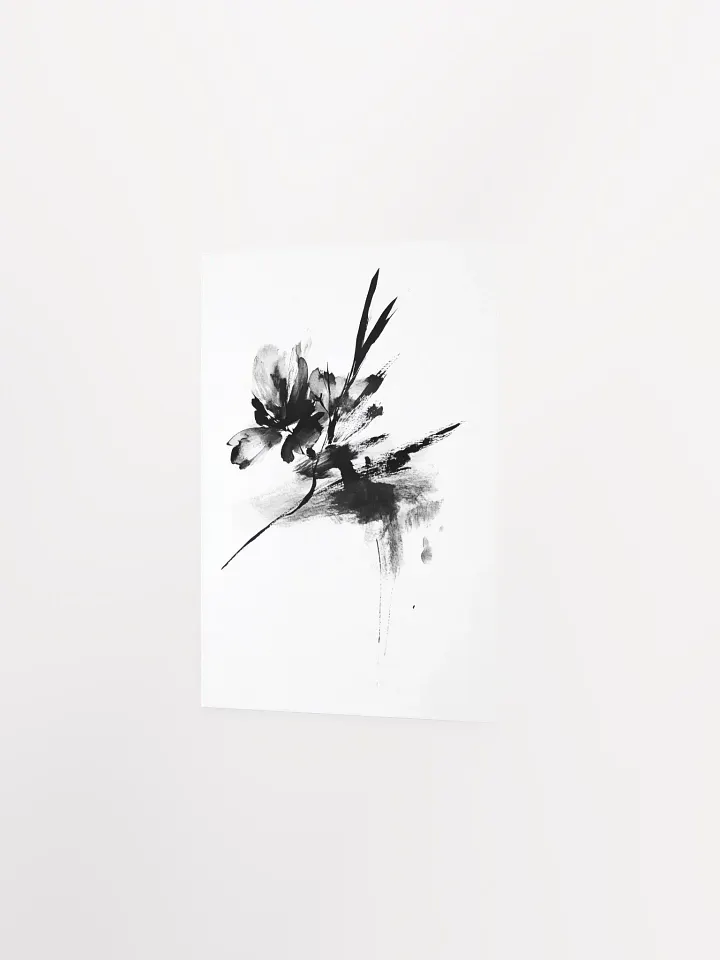 Ink Bloom IV: Monochromatic Floral Art Print product image (2)