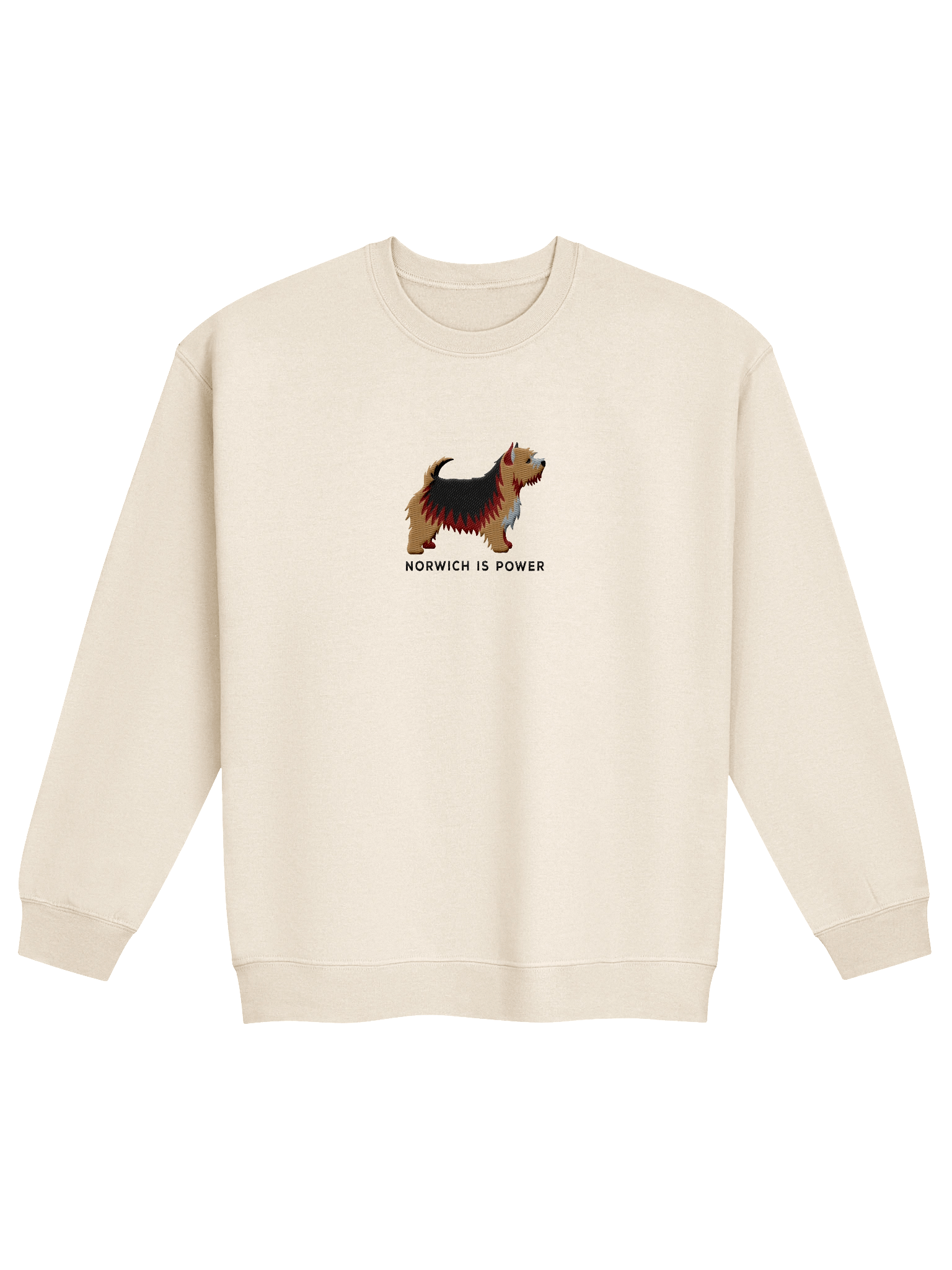 Norwich Is Power Sweatshirt (Embroidered) of a Norwich Terrier(Black & Tan) product image (21)