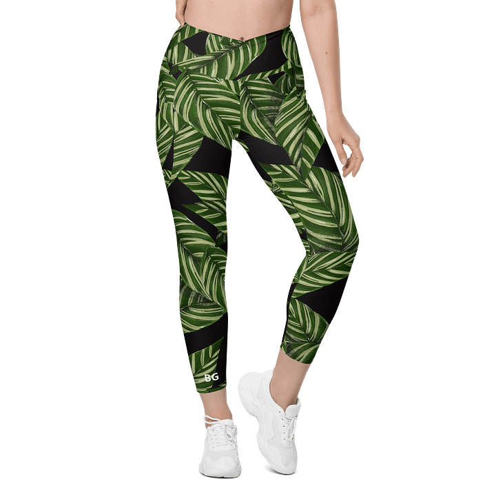 Barry Grady Leaf Crossover Leggings with Pockets product image (1)