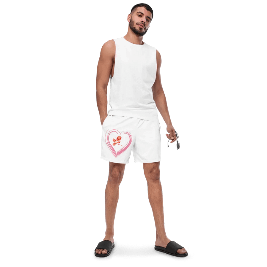 Golden Rose Heart All-Over Swim Trunks product image (4)