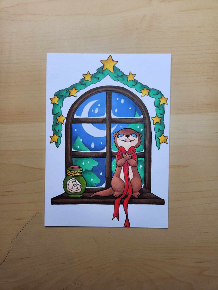 Dessin original Noël Loutre product image (2)