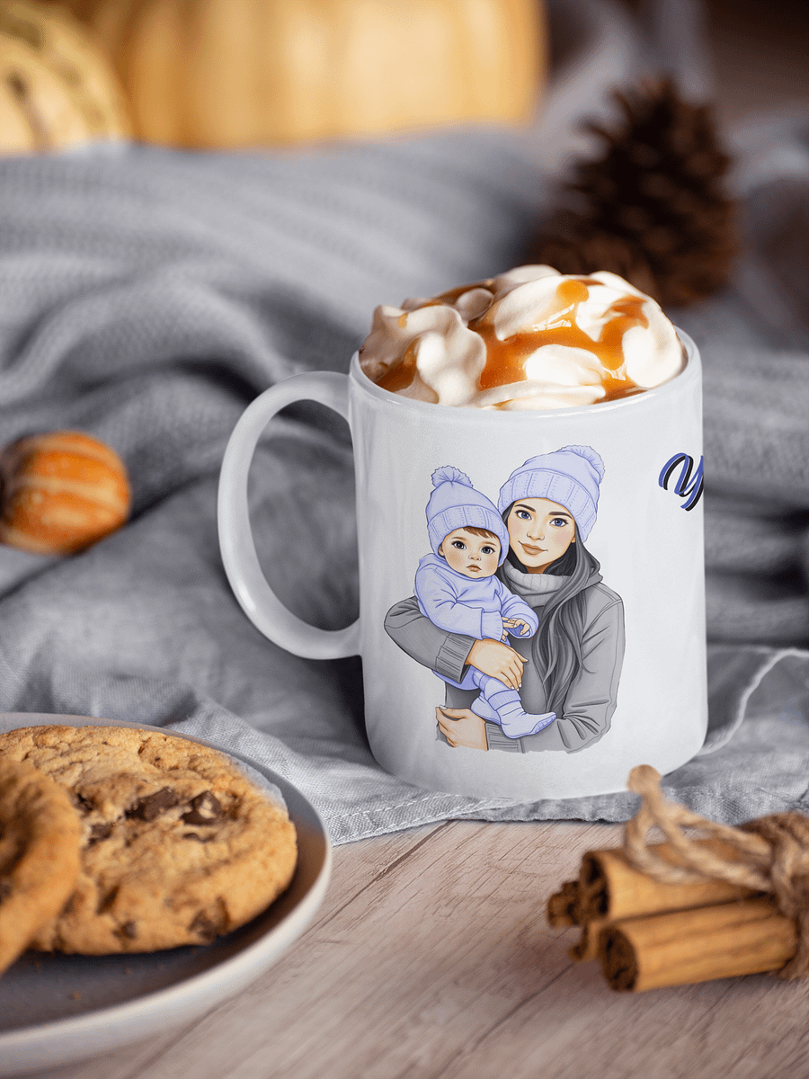 💙Sip in Style, Supermom!💙 (Blue eyes, Black hair) product image (1)