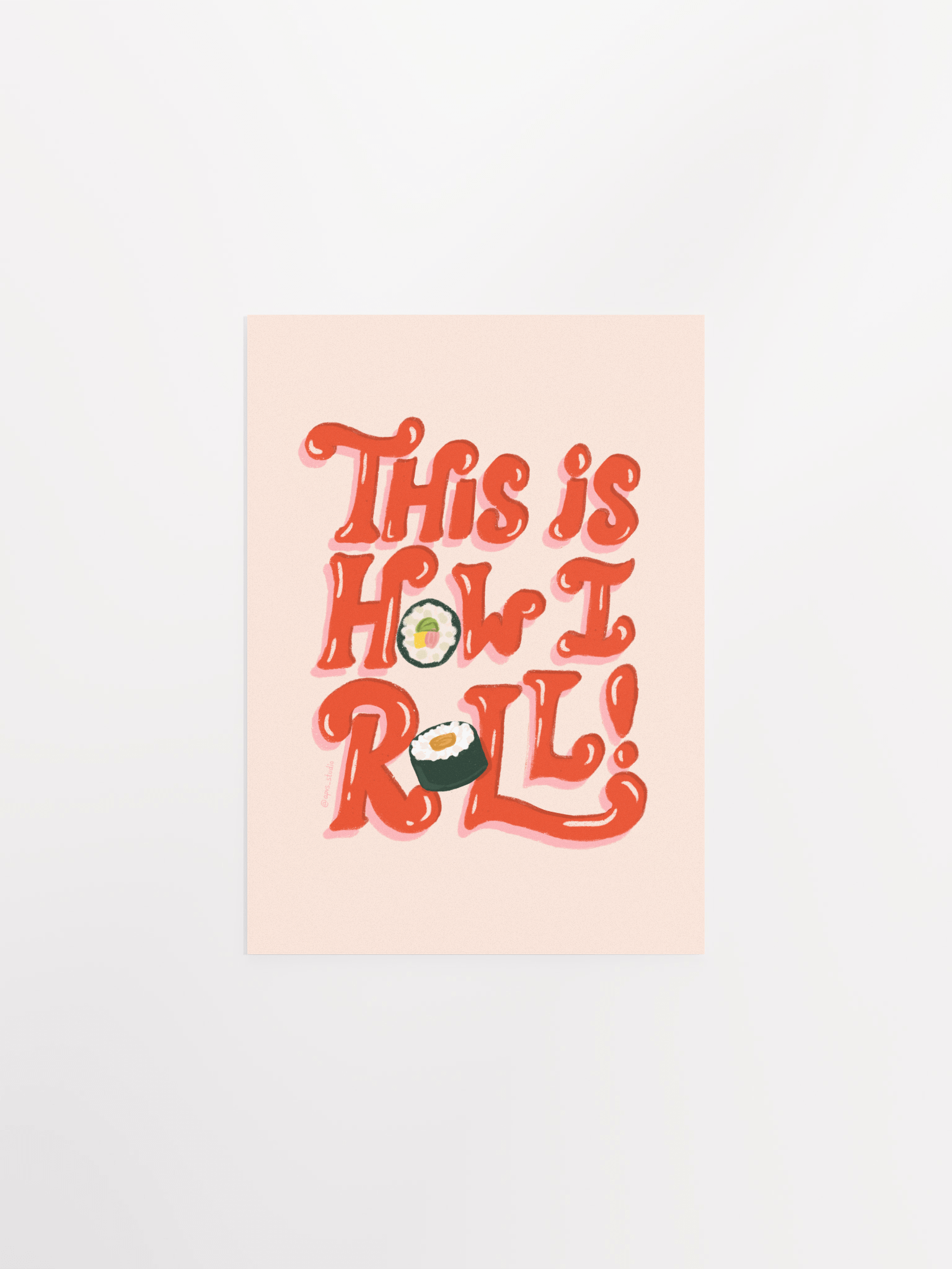 Sushi Roll Typography Poster product image (1)