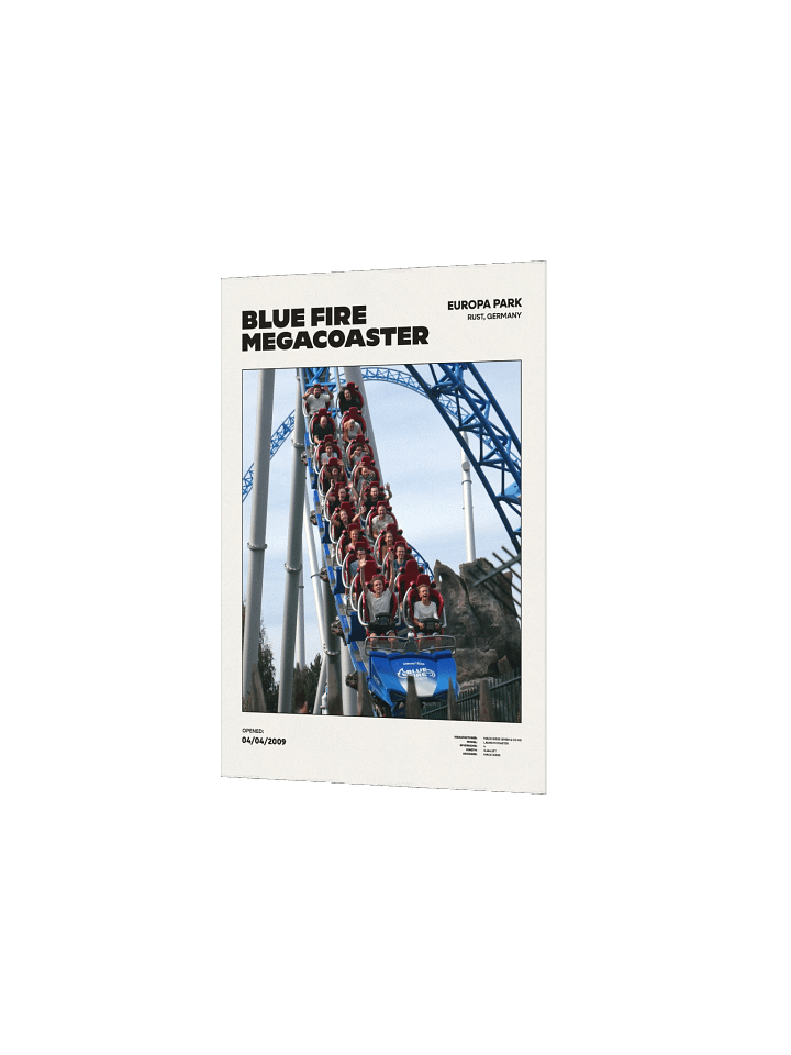 Blue Fire Megacoaster Drop Premium Poster product image (4)
