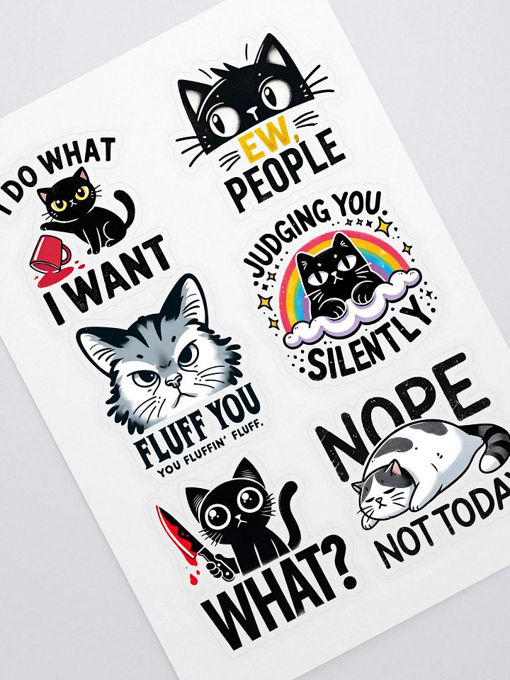 Whisker Wit Kiss Cut Sticker Sheet product image (1)