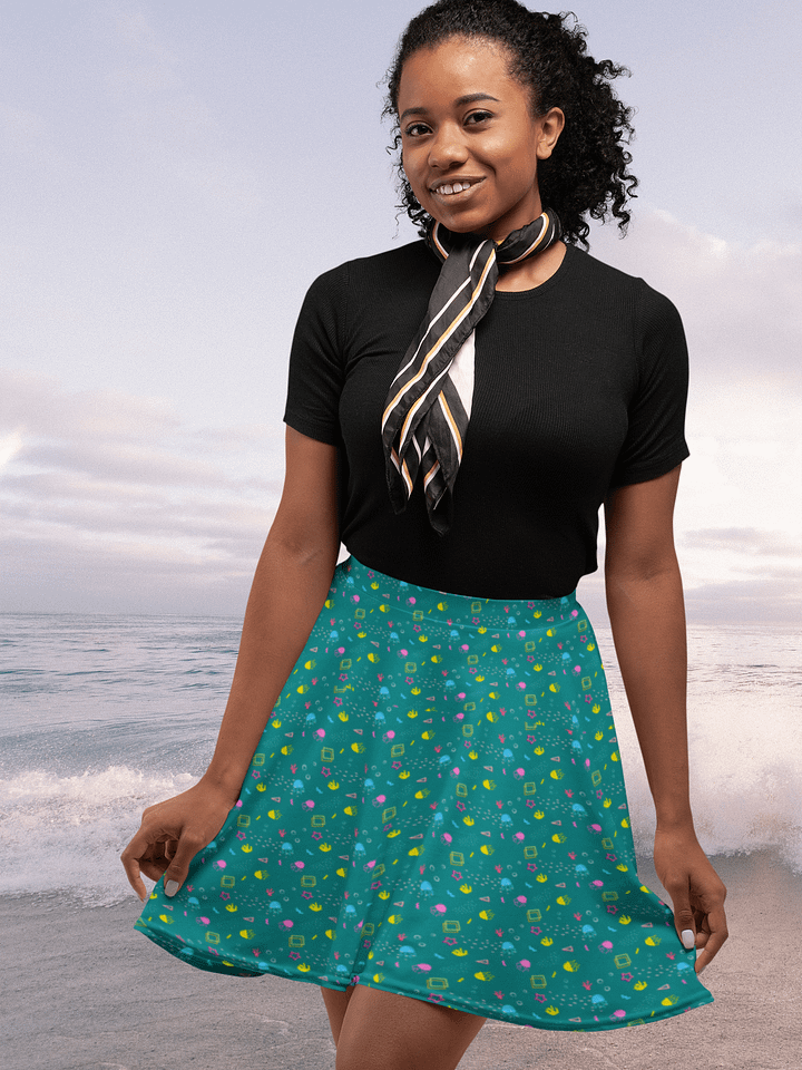 Shifty Seas pattern skater skirt product image (1)
