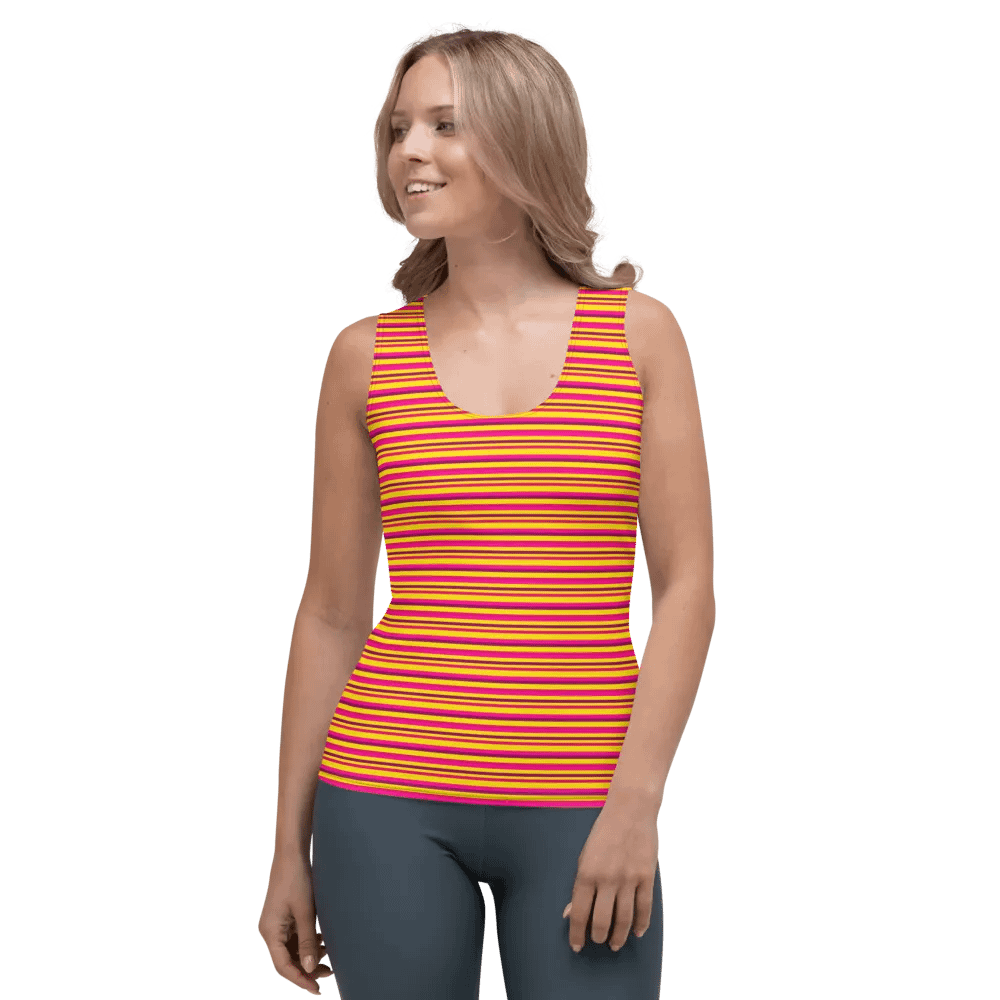 Retro Racer Stripes All-Over Tank Top product image (1)