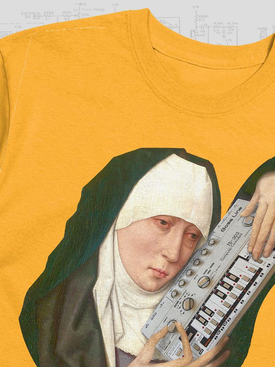 Mater Dolorosa meets Roland TB 303 by Frank Fonik, Techno EDM Unisex t-shirt product image (4)
