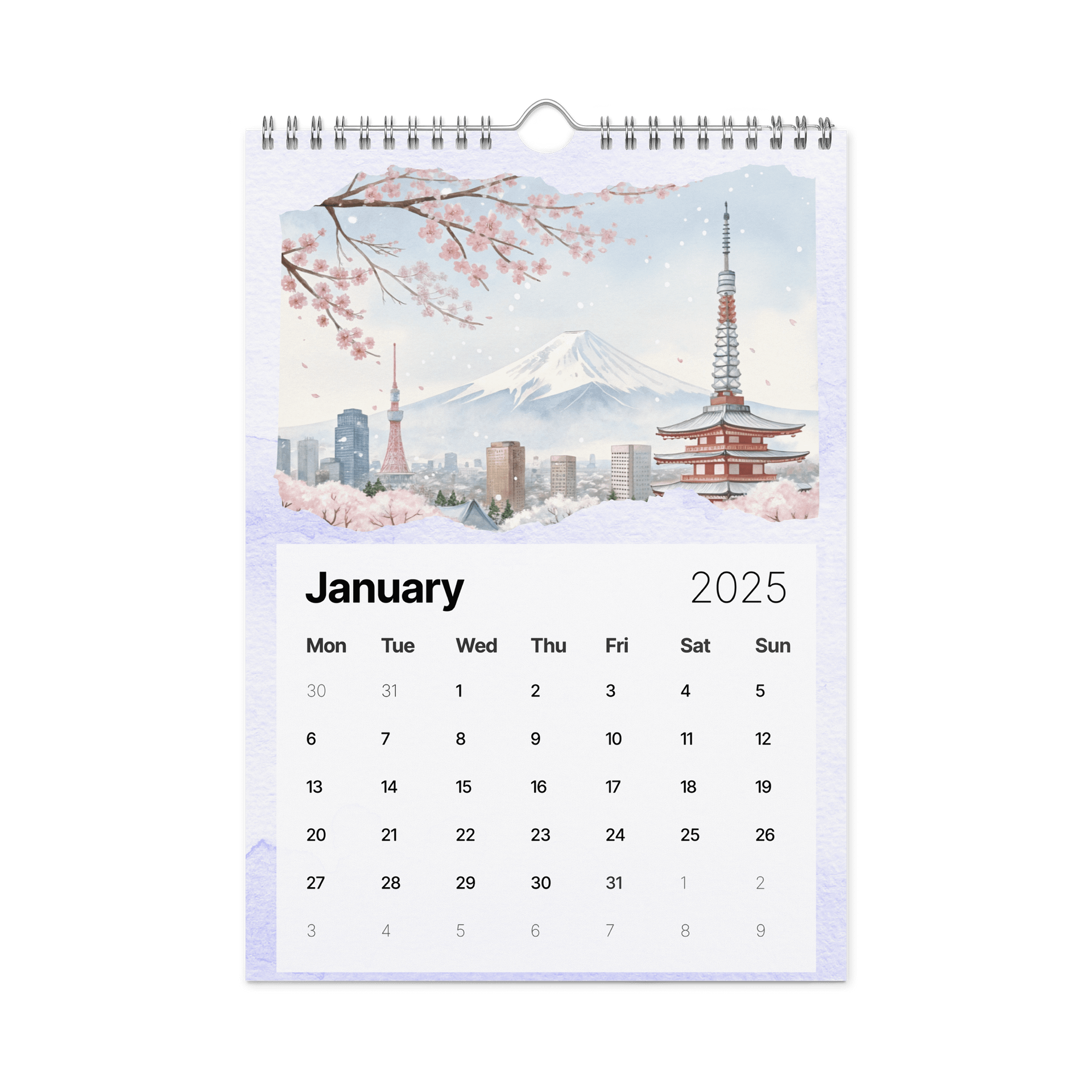 WORLD CAPITALS WATERCOLOR WALL CALENDAR 2026 product image (6)