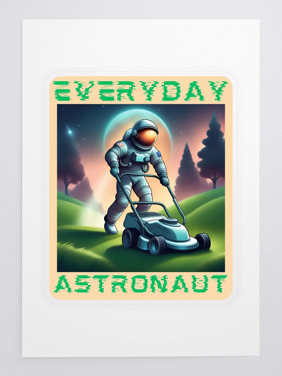 Everyday Astronaut Mowing the Lawn Sticker product image (3)