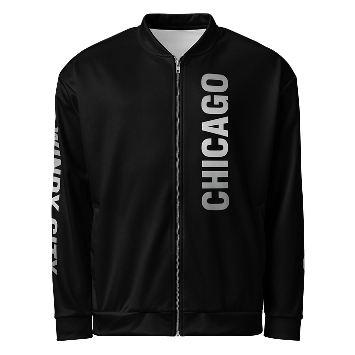 Grizzly Mode™ White Bomber Jacket with Black Trim | Chicago Bears | NFL Home Locker product image (1)