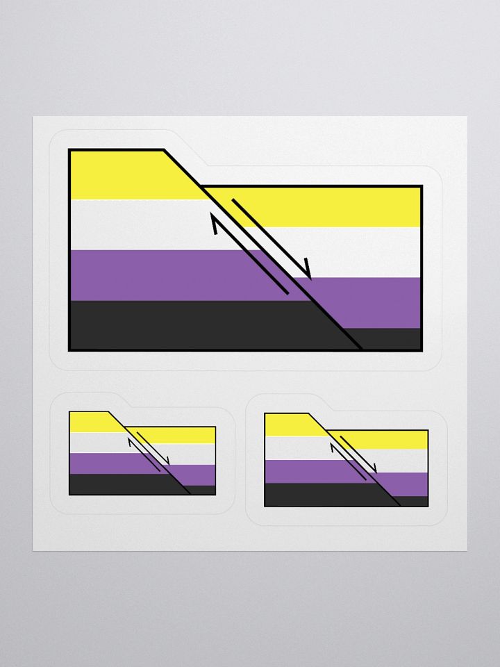 Faulted Pride Flags- Non Binary Sticker product image (1)