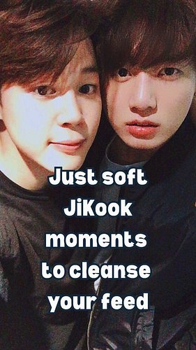 Stop scrolling! JiKook are here with soft vibes to cleanse your feed. #kookmin #jikook #jimin #jungkook #jikookff #jikookedit