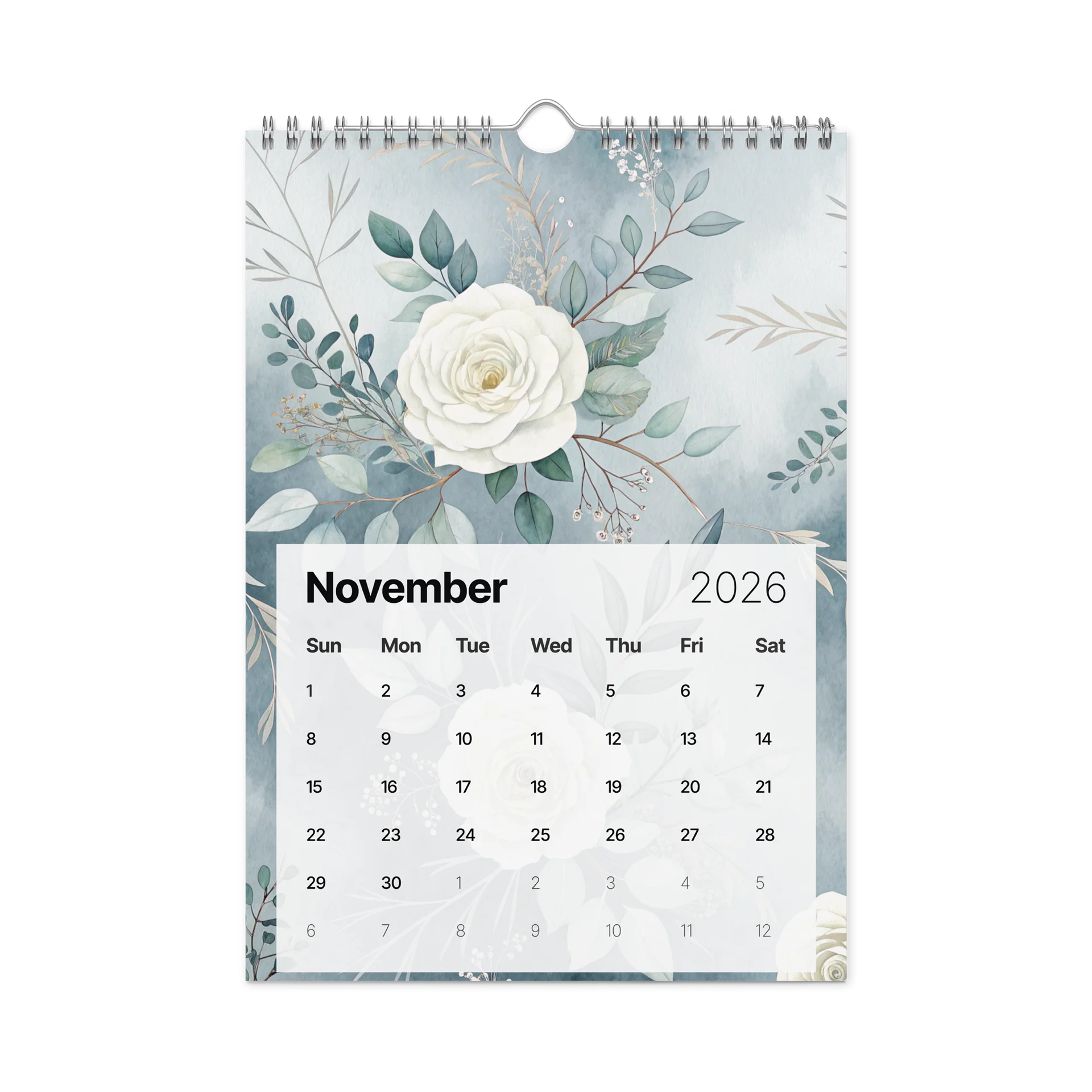 Blooming Seasons – Floral Patterned Wall Calendar 2026 (Gouache Art Edition) product image (11)