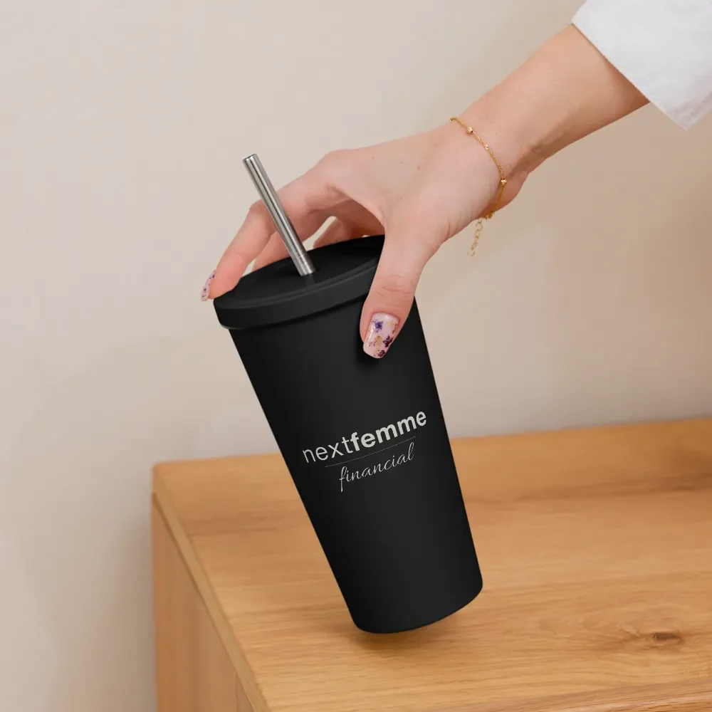Insulated Tumbler Collection with Straw in Light Beige Logotype product image (9)