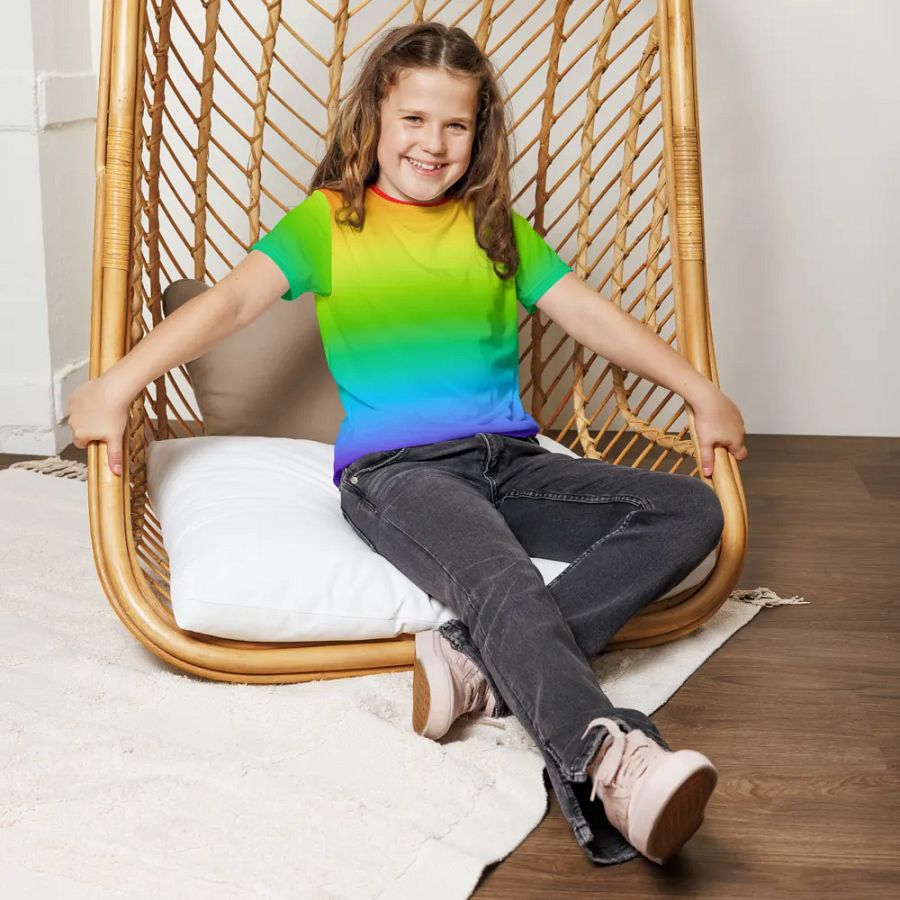 Rainbow Youth Crew Neck T-Shirt product image (9)