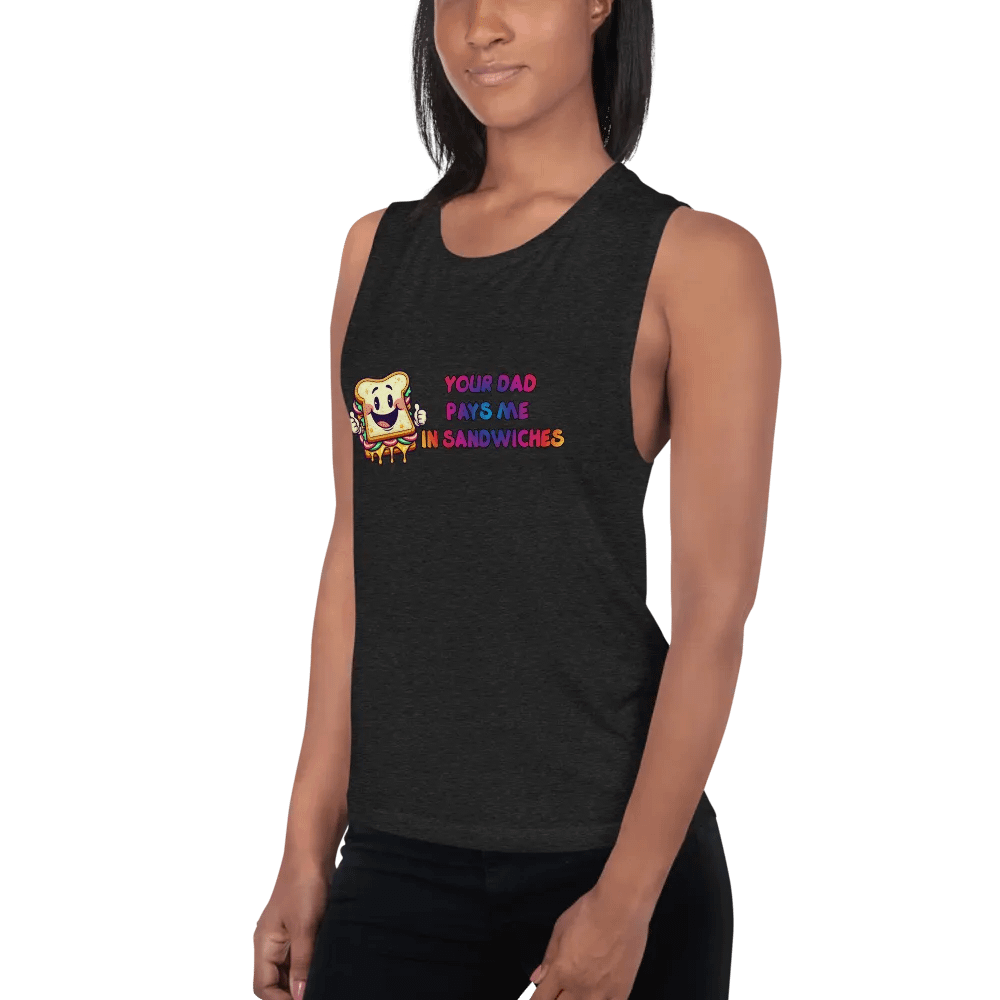 Jay - Your DAD Pays Me In Sandwiches - Women's Tank Top (Black) product image (2)