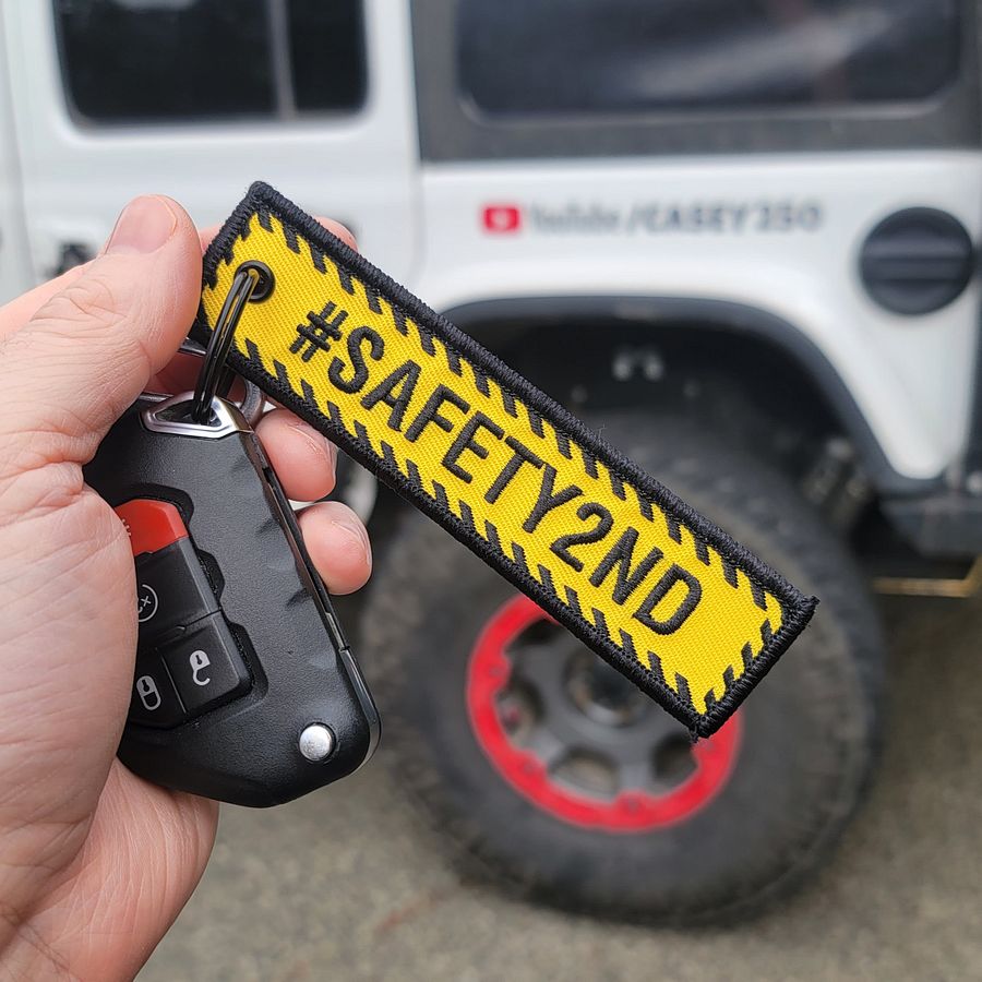 Safety2nd Yellow Key Tag - 5 inch Embroidered product image (2)