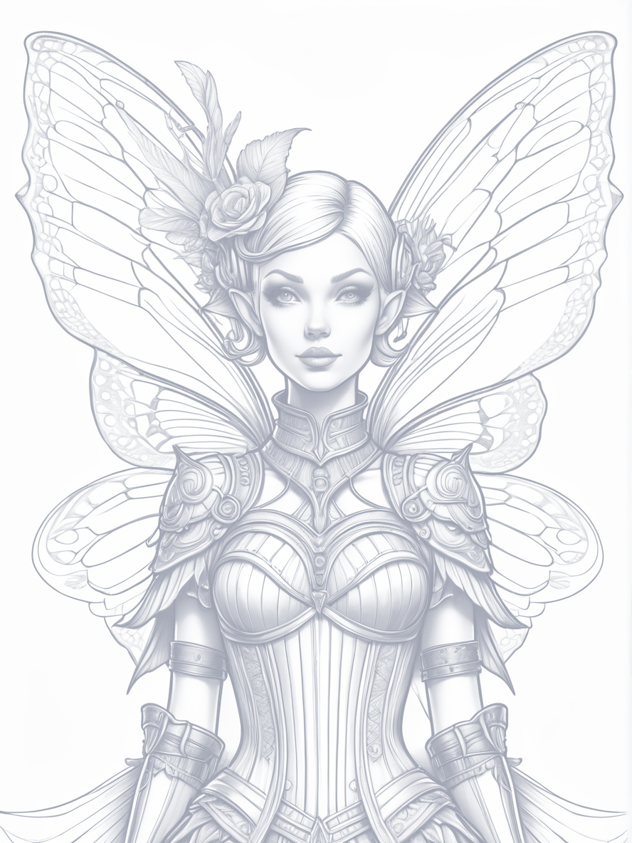 FREE Sample Pages from Fairies Coloring Pages for Adults and Teens product image (4)