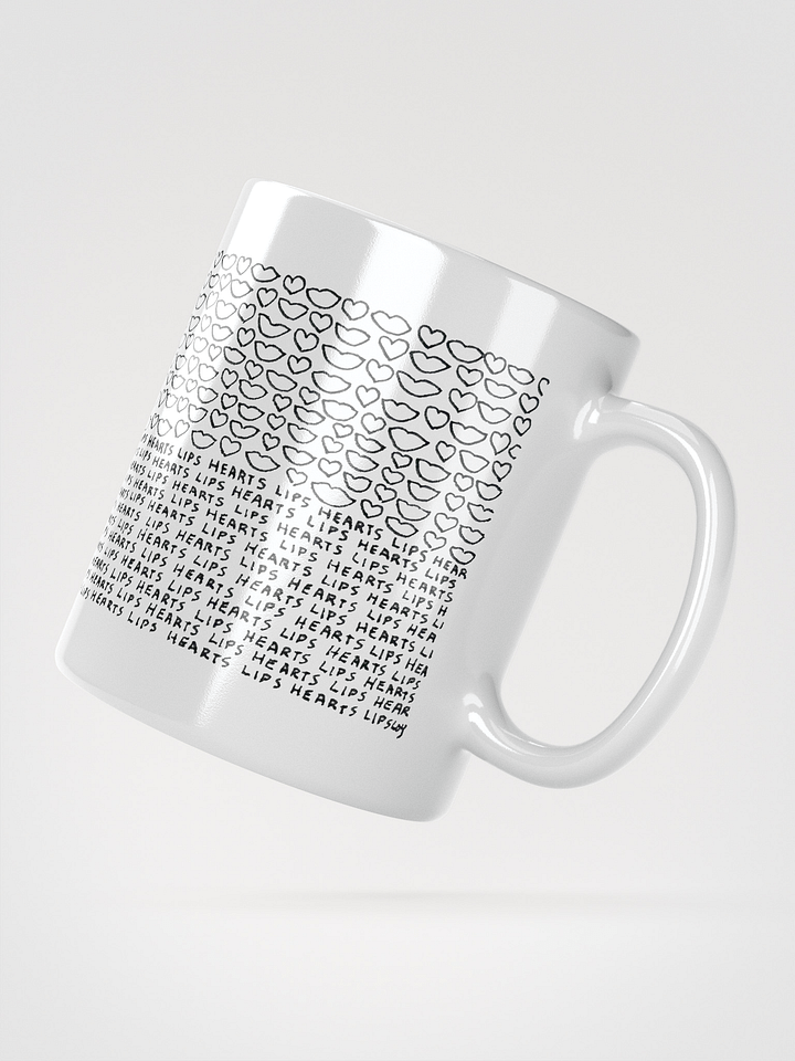 Lips Hearts White Glossy Mug product image (4)