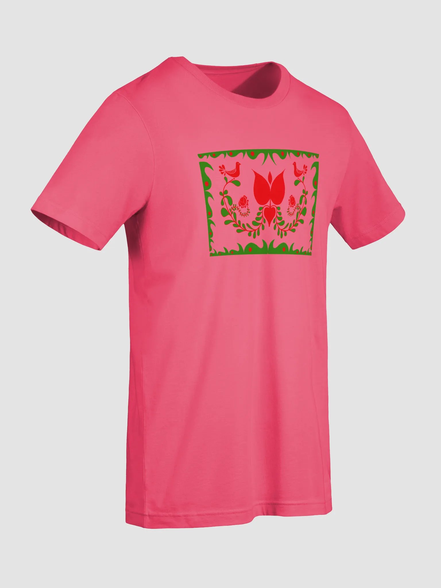 Hungarian Folk Art Red & Green T-Shirt product image (7)
