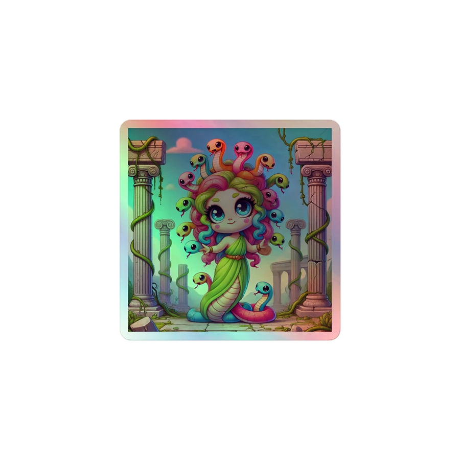 Rainbow Chibi Medusa Sticker – Mythical Magic product image (1)