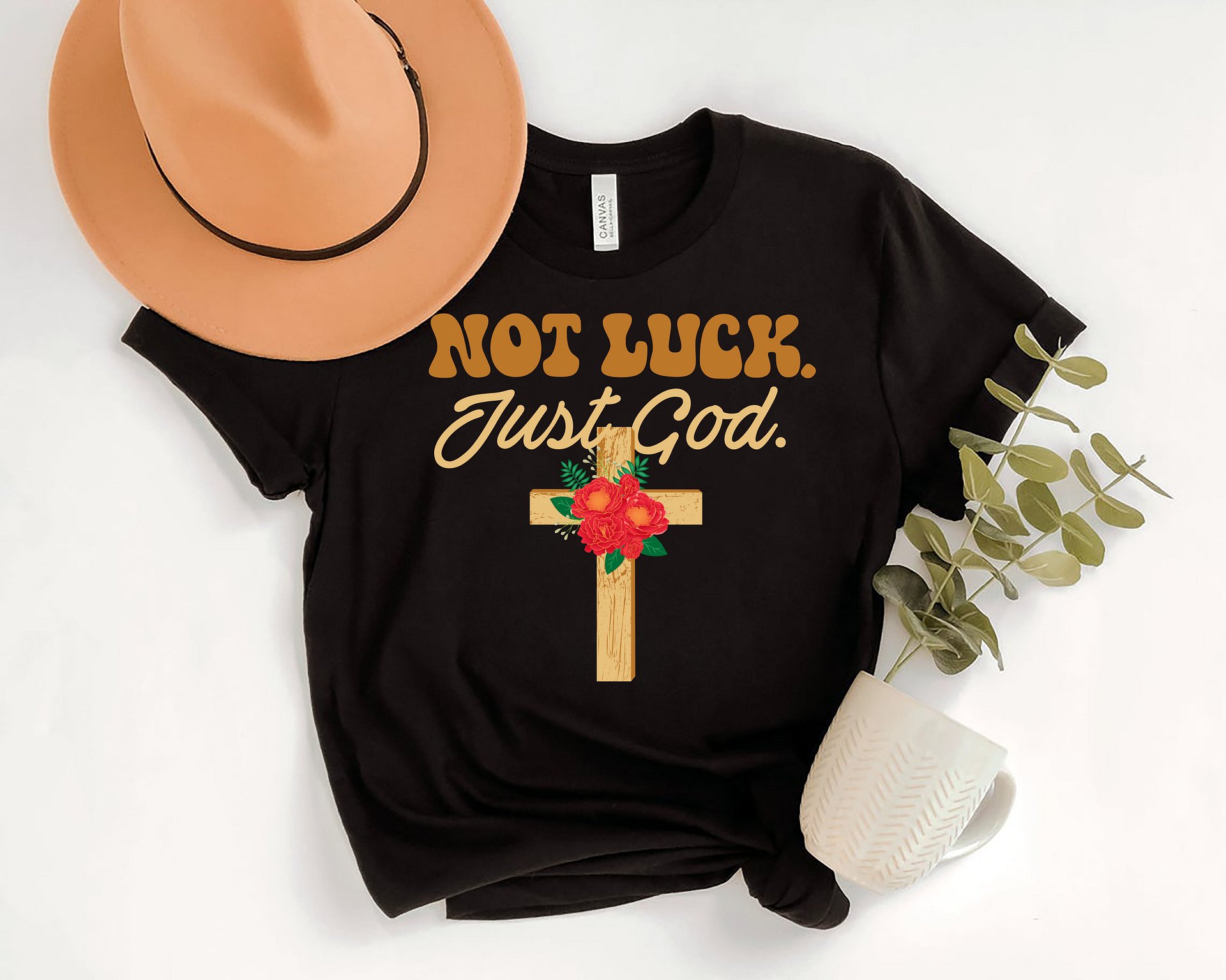 NOT LUCK.JUST GOD. T-SHIRT & DIGITAL MY PRAYER & GRATITUDE JOURNAL BUNDLE product image (2)