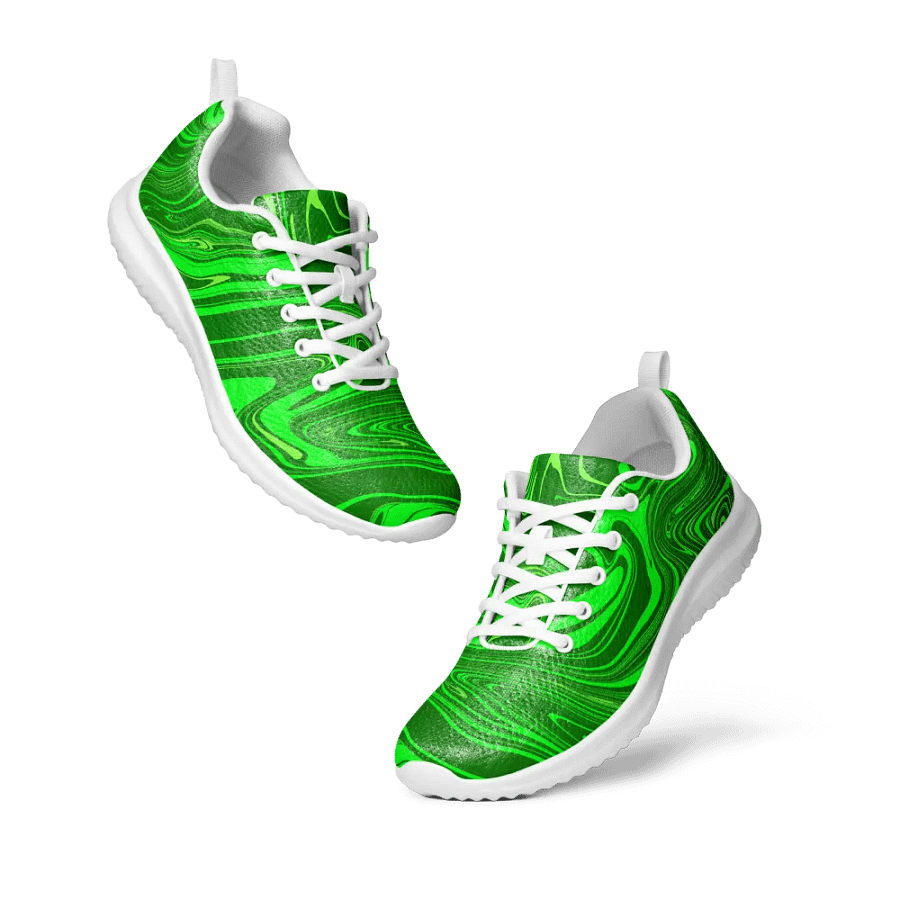 Women's Athletic Shoes - Different Shades of Green Digital Fluid Art product image (12)
