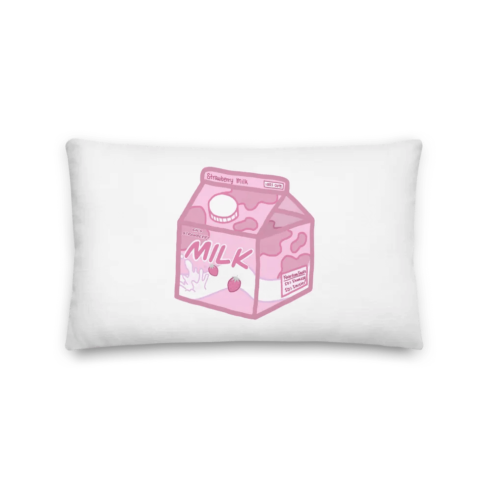 SinisterSushii Strawberry Milk Throw Pillow product image (2)