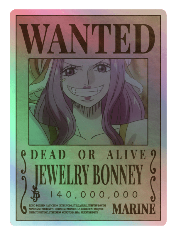 Jewelry Bonney Wanted Holographic Sticker Sheet product image (2)