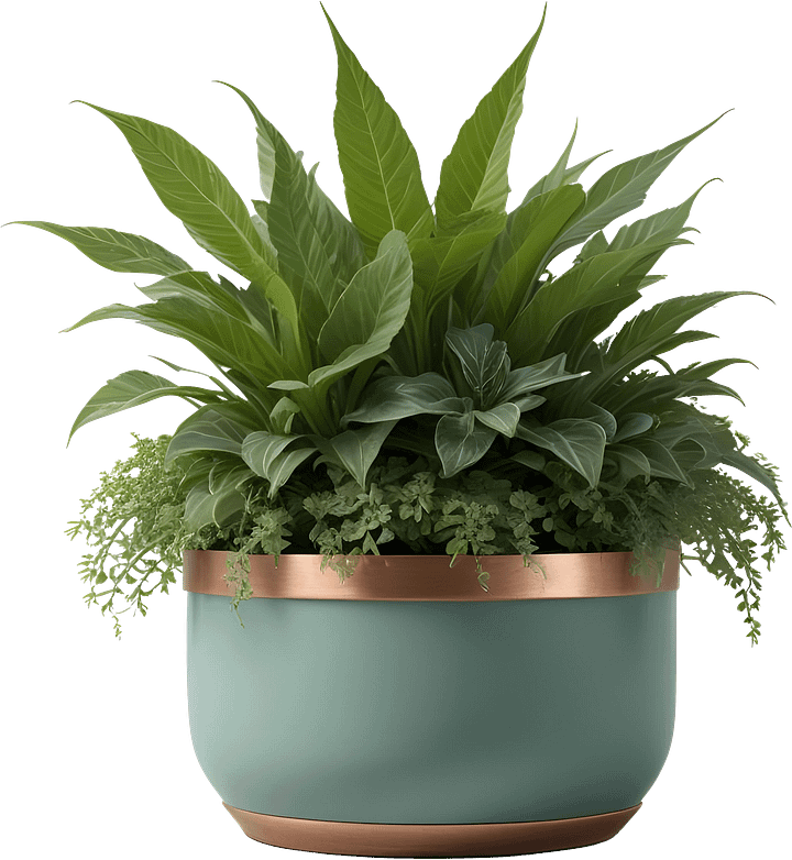 Jade Signature – Modern Matte Planter PNG product image (1)