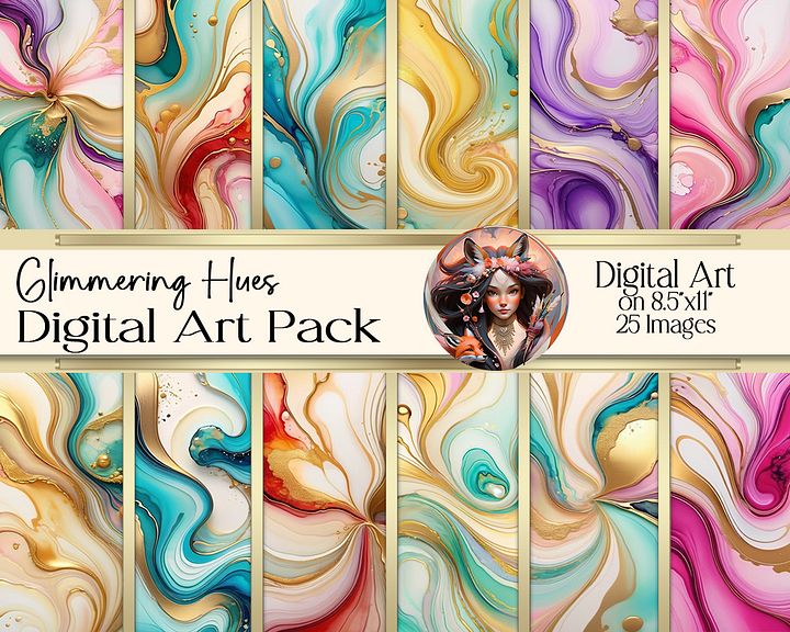 Glimmering Hues Digital Art product image (1)