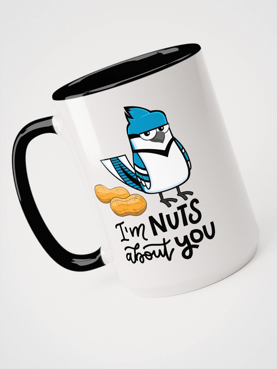 "Nuts About You" Blue Jay Bird Coffee / Tea Mug product image (4)