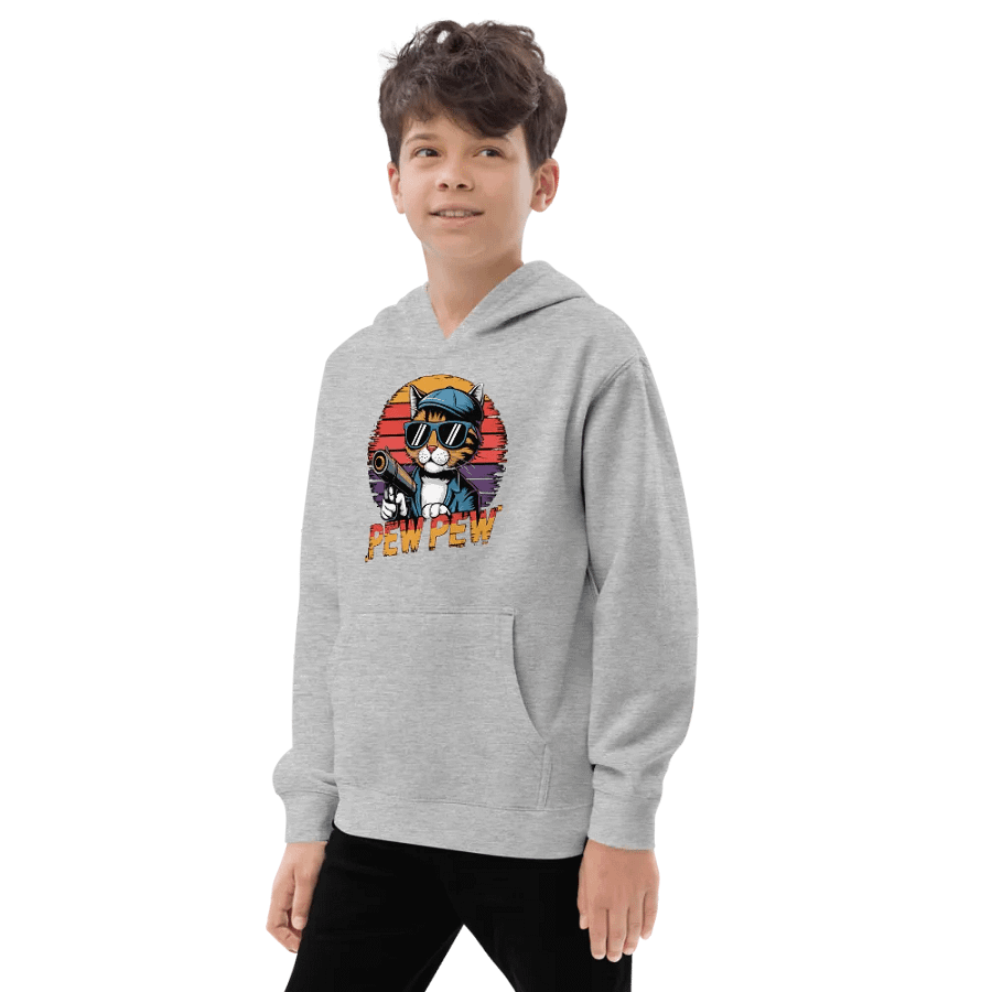 Cool Cat Sunset Youth Fleece For Kids product image (3)