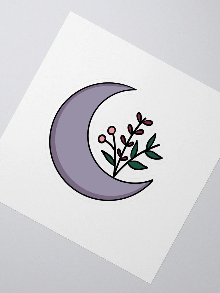 Floral Moon Sticker product image (2)