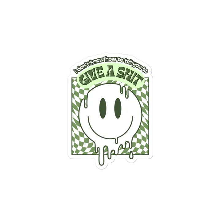 GIVE A SH*T die-cut magnet product image (2)