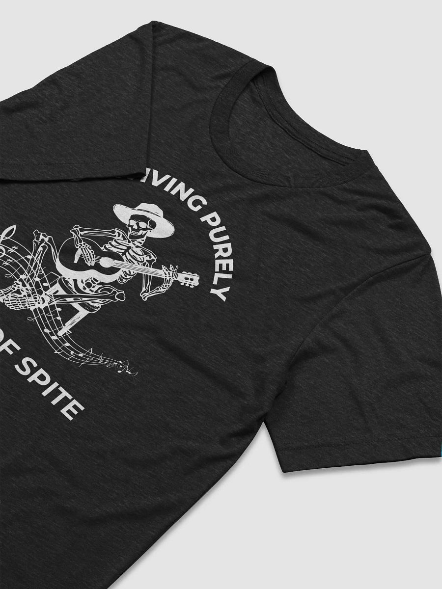 Surviving Purely Out of Spite" Skeleton Guitar T-Shirt – Funny Gothic Western Tee product image (10)