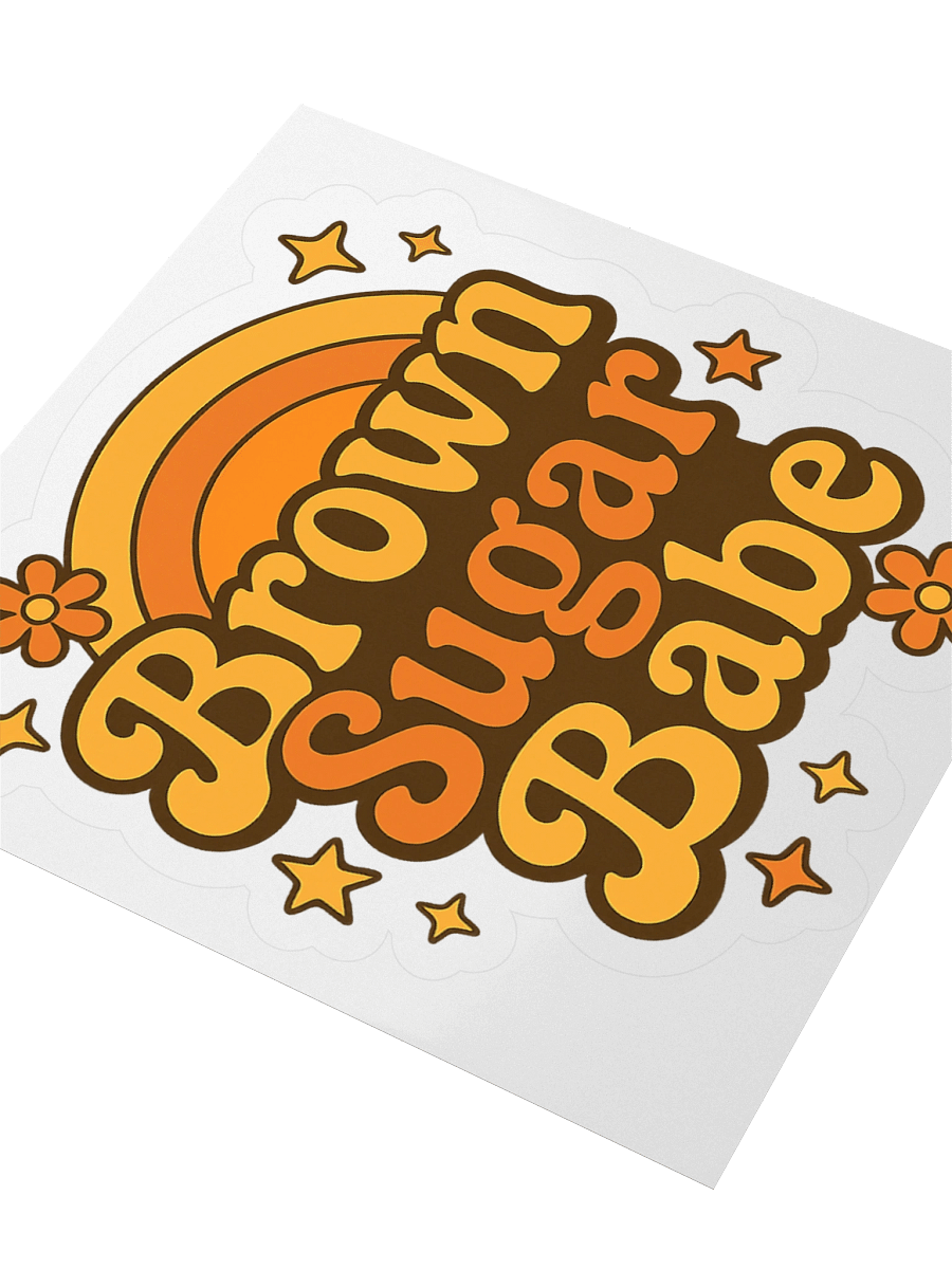Brown Sugar Babe Retro Kiss Cut Stickers product image (9)