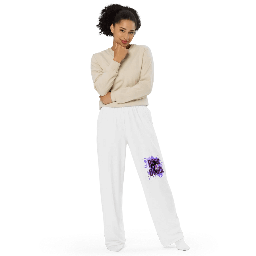 Born to Dance His Silhouette Rhythm Splatter Wide-Leg Pants product image (9)