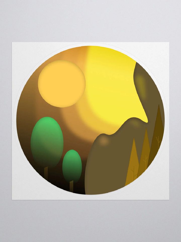 Sunset Mountain Landscape Sticker product image (1)