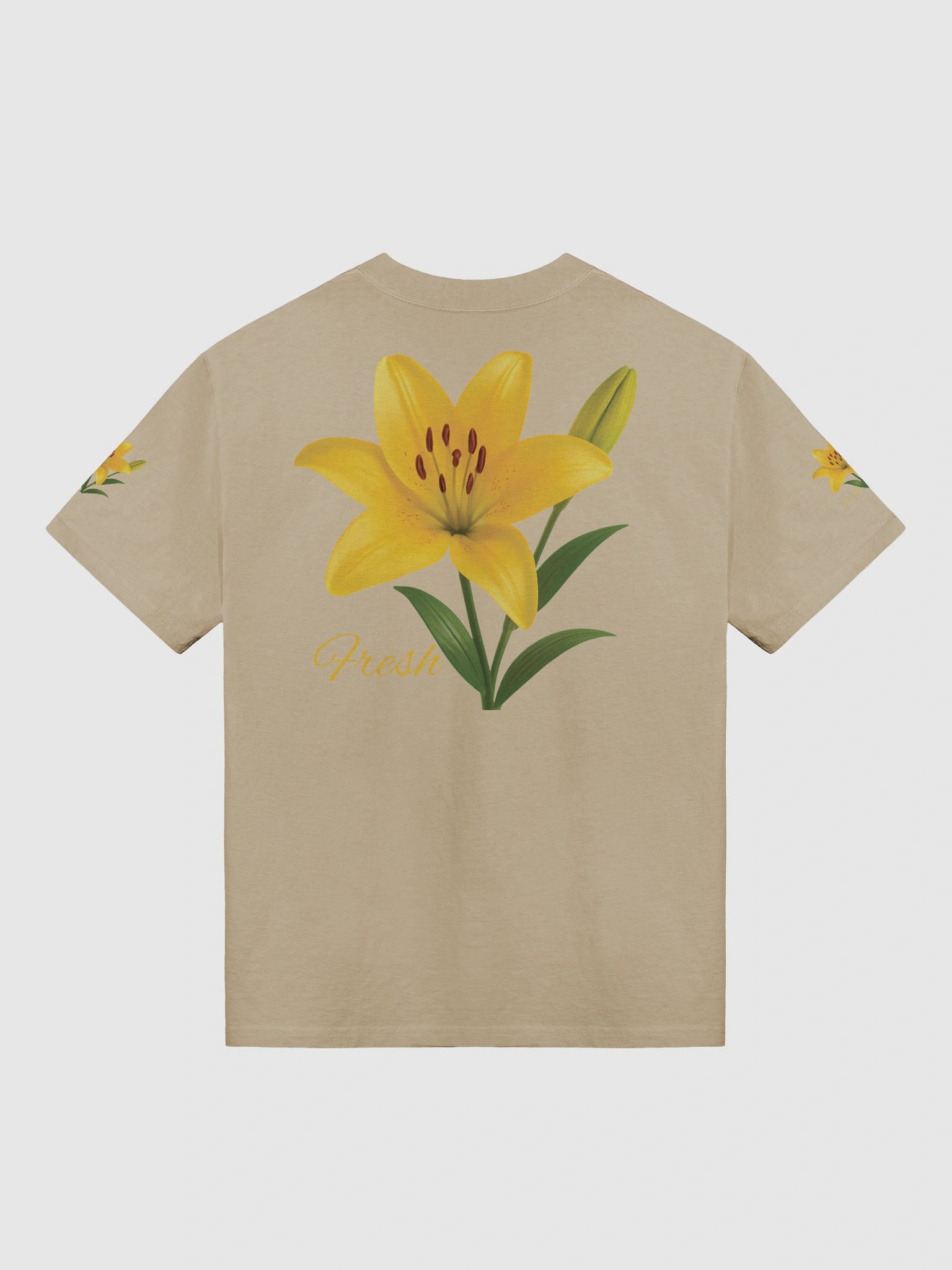 Fresh Yellow Lily Flower – Botanical Floral Graphic Tee product image (5)