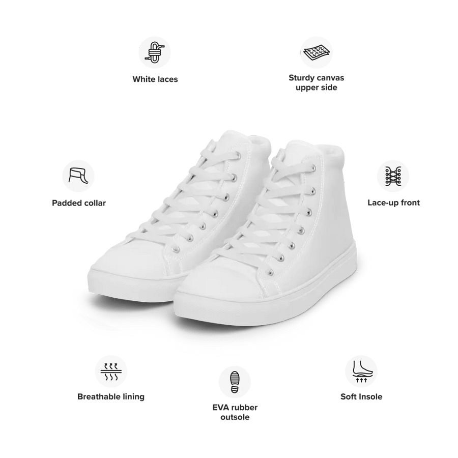 Ladies all white canvas product image (3)