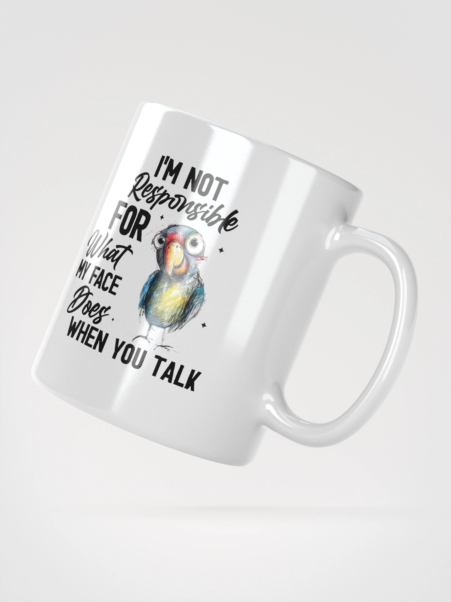 Parrot Not Responsible Glossy Mug product image (5)