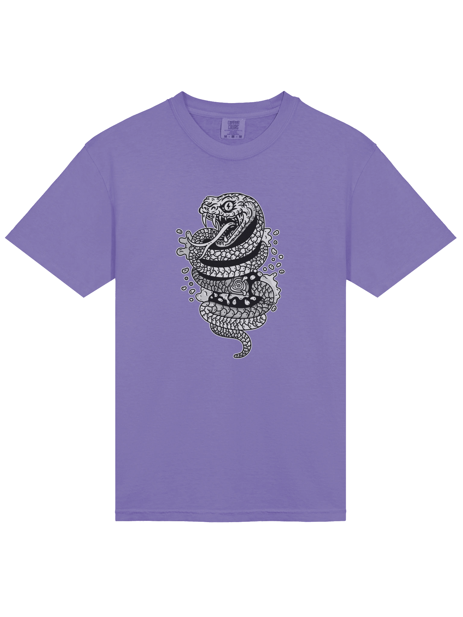 SNAKE SPLASH - Black and White Tee product image (4)