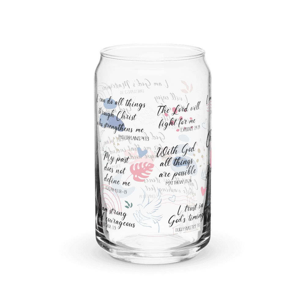 Motivational Quotes Collage 16 oz. Glass product image (6)