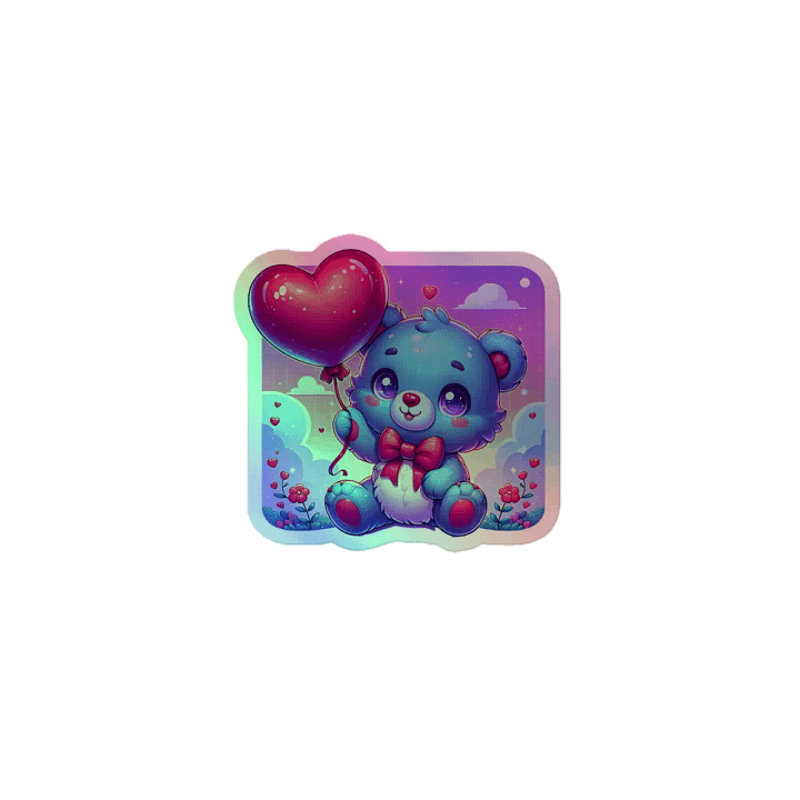 Teddy Bear Love Holographic Sticker Set product image (1)