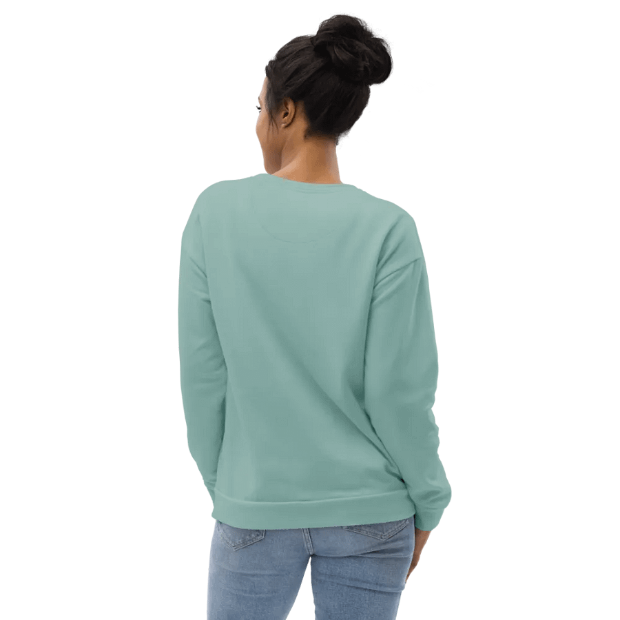Plain Light Teal Green Soft Summer Unisex Recycled Polyester Heavyweight Premium Sweatshirt by Treasure Pie product image (10)