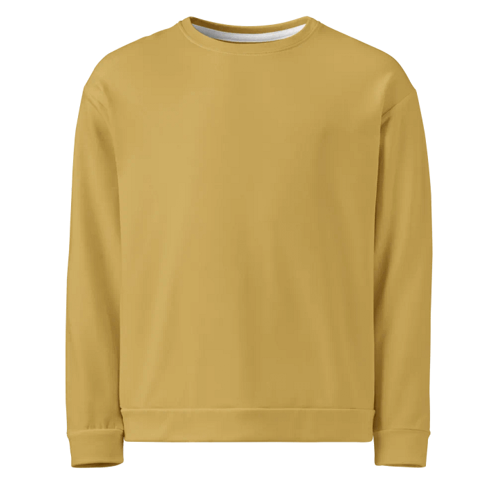 Plain Medium Dark Yellow Light Summer Unisex Recycled Polyester Heavyweight Premium Sweatshirt by Treasure Pie product image (1)