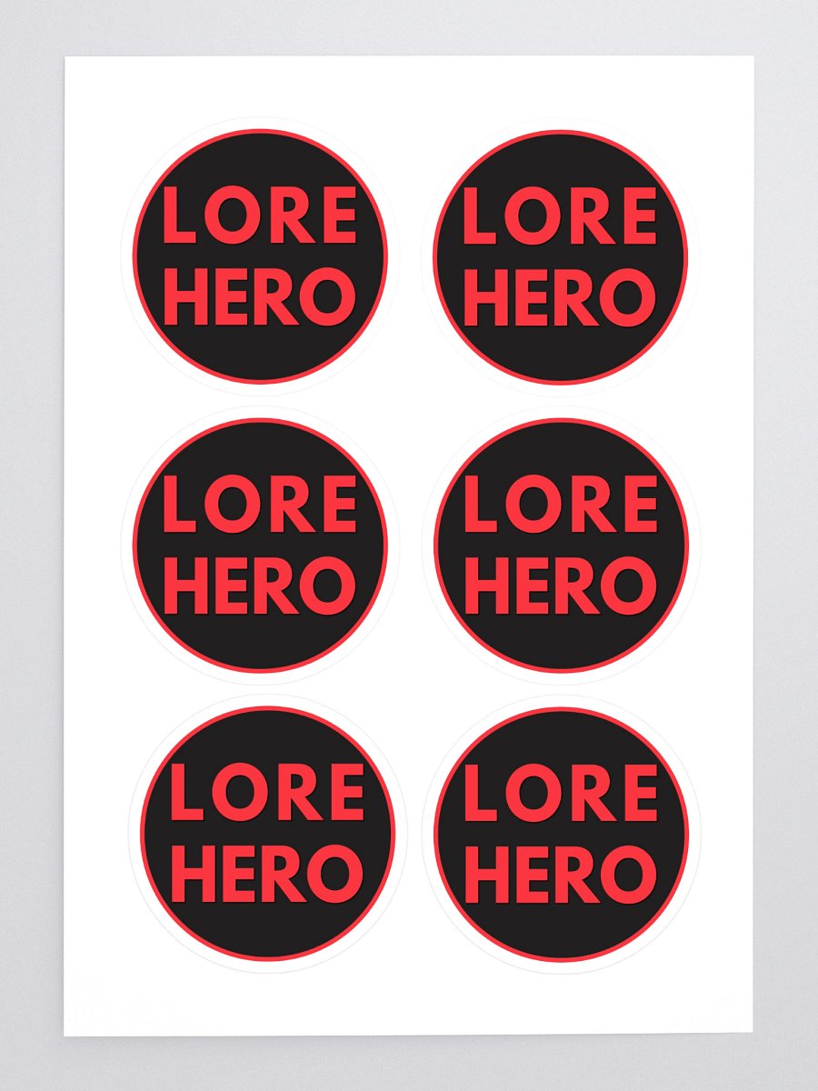 Lore Hero 2.33" sticker sheet (6 pack) product image (3)