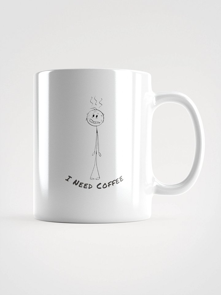 "I Need Coffee" Café Chic White Glossy Mug product image (1)